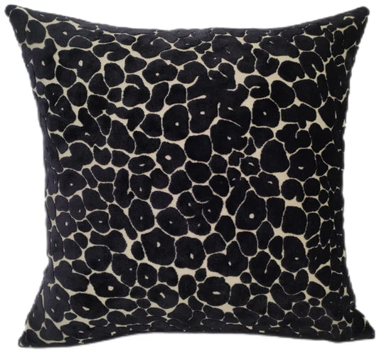 Malini Paul Moneypenny Spoton Leopard Black Cushion