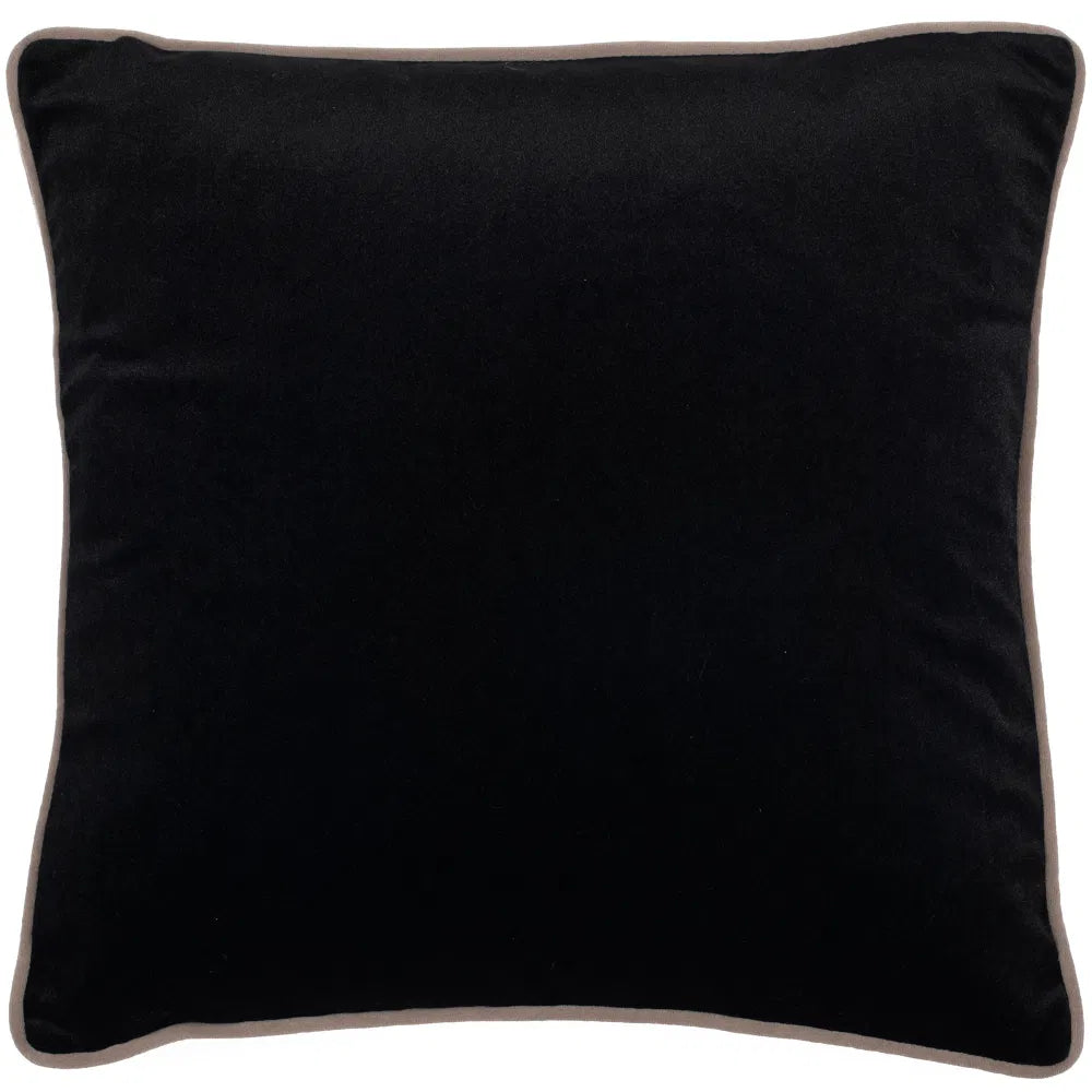 Black and Cream Velvet Cushion