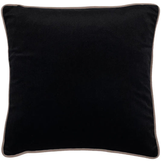 Black and Cream Velvet Cushion