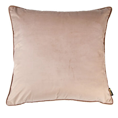 Choc and Taupe Velvet Cushion