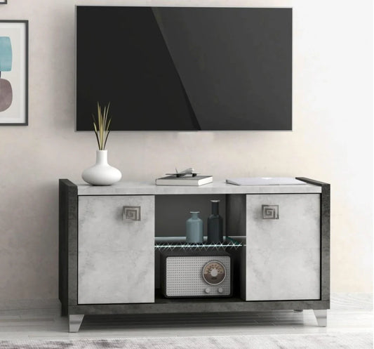 Hilton Italian Grey Gloss Small TV unit