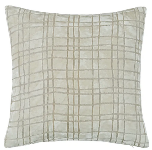 Drunkplaid Ivory Cushion