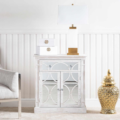 Set of 2 White Jewellery Boxes