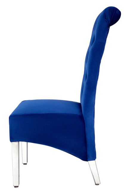 Sofia Chrome Leg Lion Knocker Velvet Dining Chair