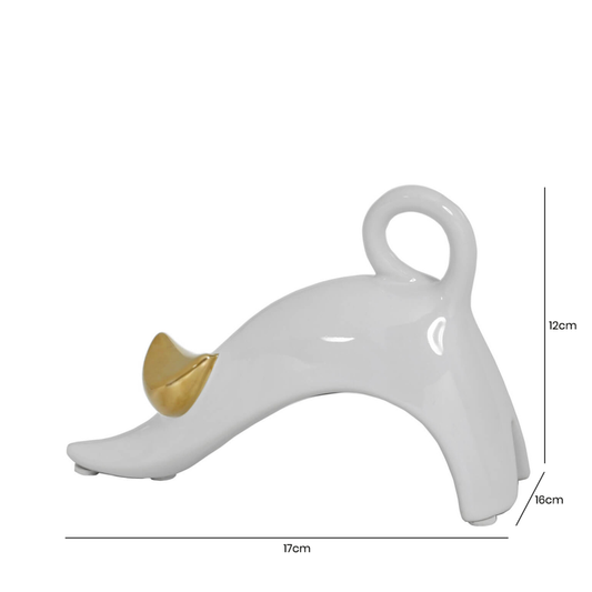 12cm Stretching Cat Decoration