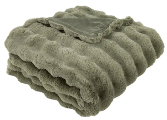 Soft Bubble Throw Blanket Sage