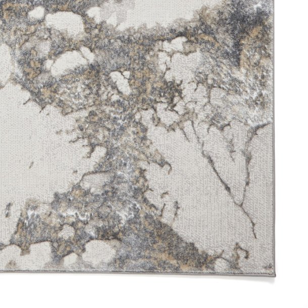 Tidal Silver/Dark Grey Abstract Rug