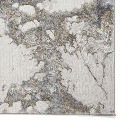Tidal Silver/Dark Grey Abstract Rug