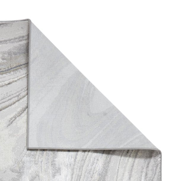 Tidal Silver Abstract Rug
