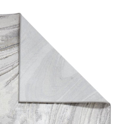 Tidal Silver Abstract Rug