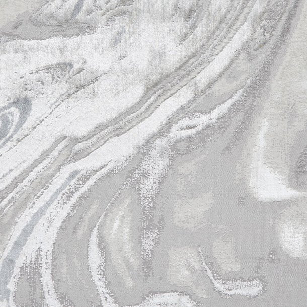 Tidal Silver Abstract Rug