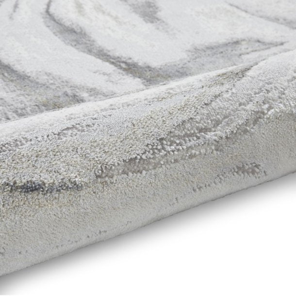 Tidal Silver Abstract Rug