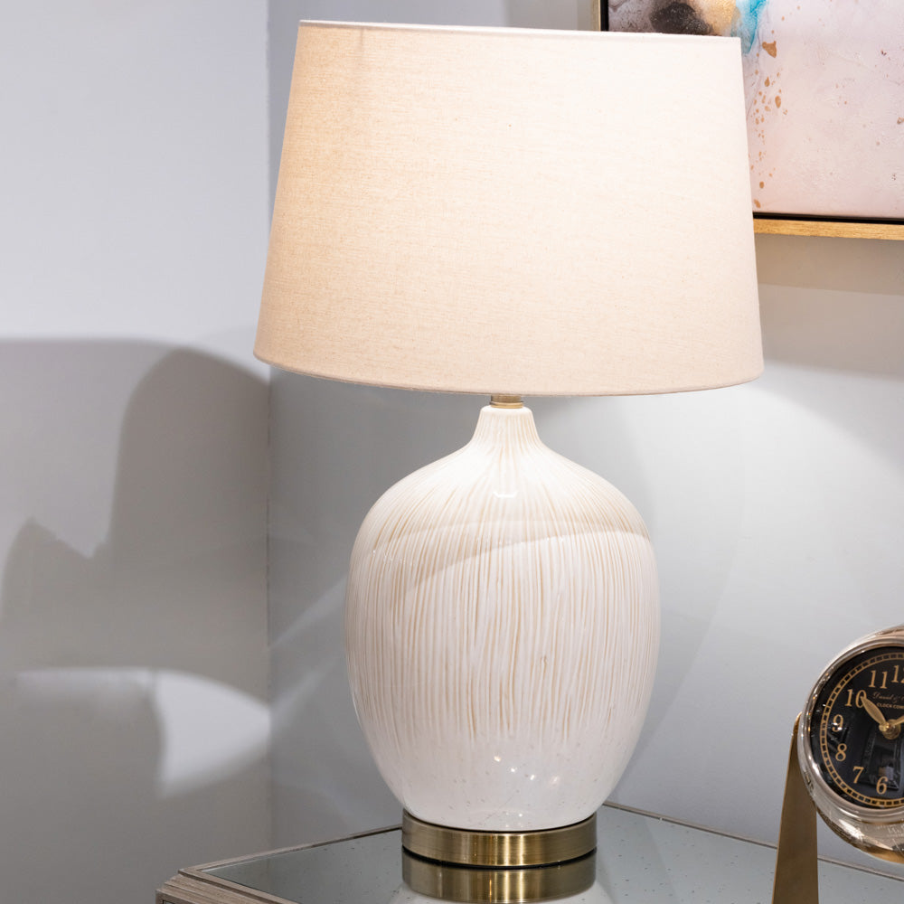 Ari White Ceramic Table Lamp