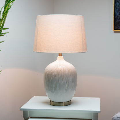 Ari White Ceramic Table Lamp
