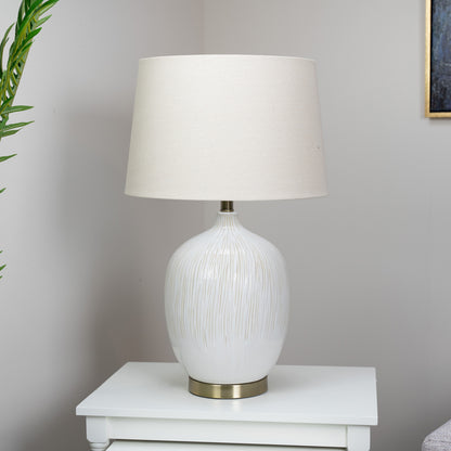 Ari White Ceramic Table Lamp
