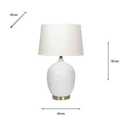 Ari White Ceramic Table Lamp