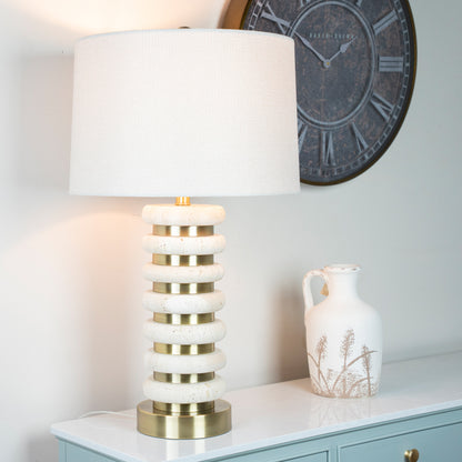 Travertine Table Lamp