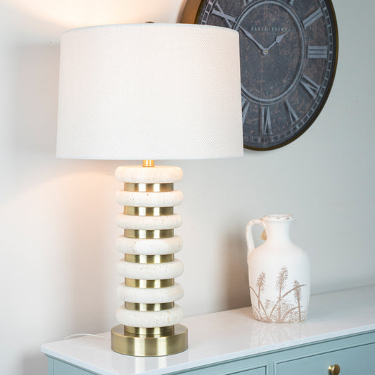 Travertine Table Lamp