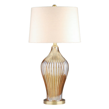 Amy Curved Ribbed Glass Table Lamp