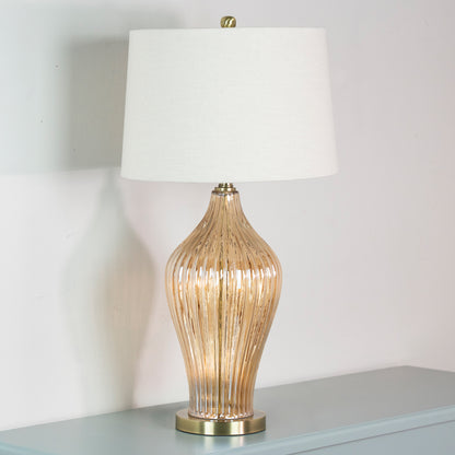 Amy Curved Ribbed Glass Table Lamp