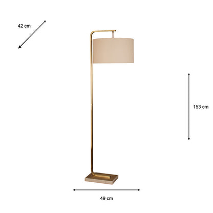 Kym Marble Base Gold Floor Lamp