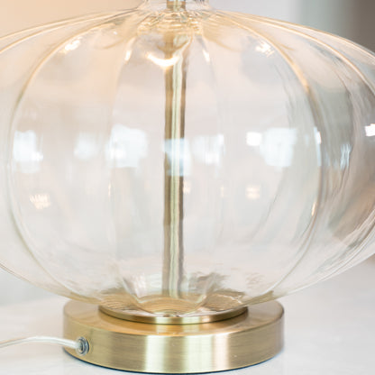 Round Glass Table Lamp