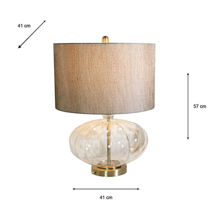 Round Glass Table Lamp