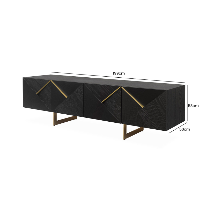 Oak/Walnut TV Unit