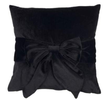Bow Velvet Cushion (Various Colours)