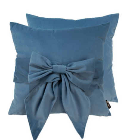 Bow Velvet Cushion (Various Colours)