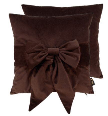 Bow Velvet Cushion