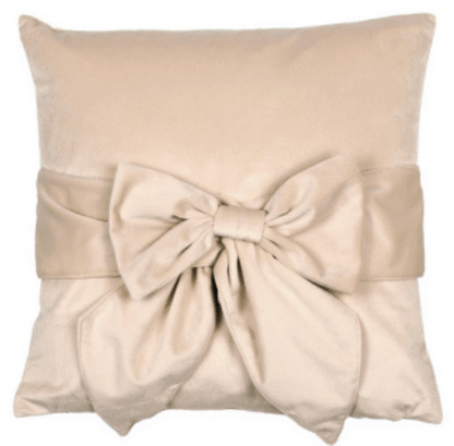 Bow Velvet Cushion (Various Colours)