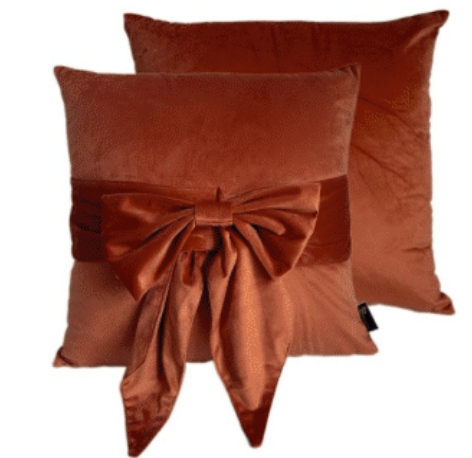 Bow Velvet Cushion