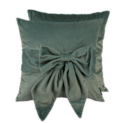 Bow Velvet Cushion (Various Colours)