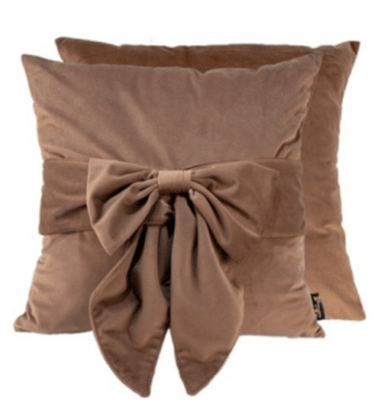 Bow Velvet Cushion (Various Colours)