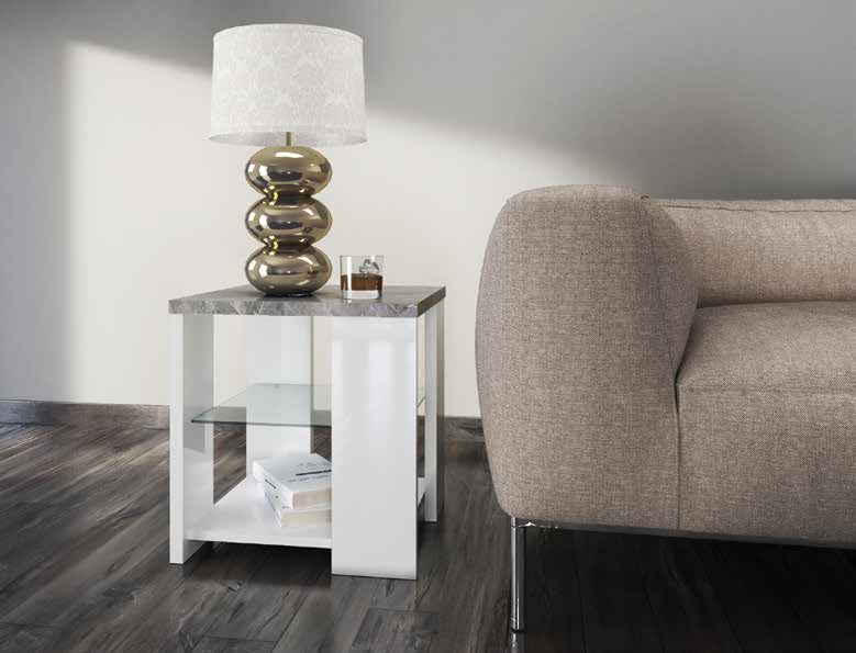 Vivaldi White Italian Lamp Table