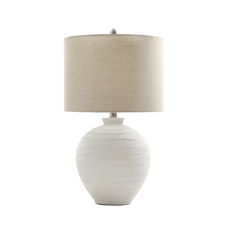 Ceramic Table Lamp with Linen Shade