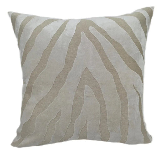 Malini Paul Moneypenny Zebra Ivory Cushion