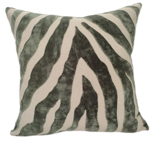 Malini Paul Moneypenny Zebra Sage Cushion