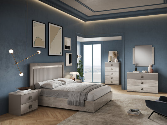 Zoe Italian 2 Drawer Bedside Table