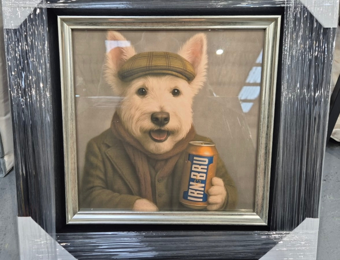 Dog with Irn Bru Tea Picture