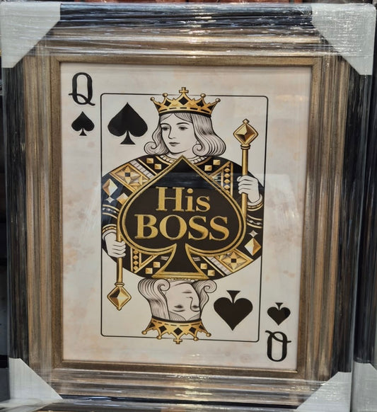 His Boss Picture With Two-Tone Frame