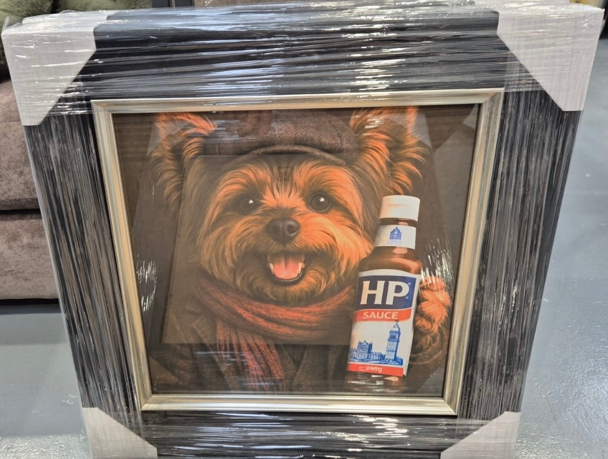 Dog with HP Sauce Picture