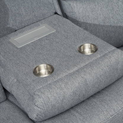 Tipton Grey Electric Recliner Sofa