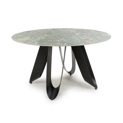 Osaka Round Green & White Dining Table