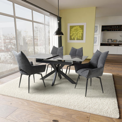 Tokyo Ceramic Extendable Top Dining Table