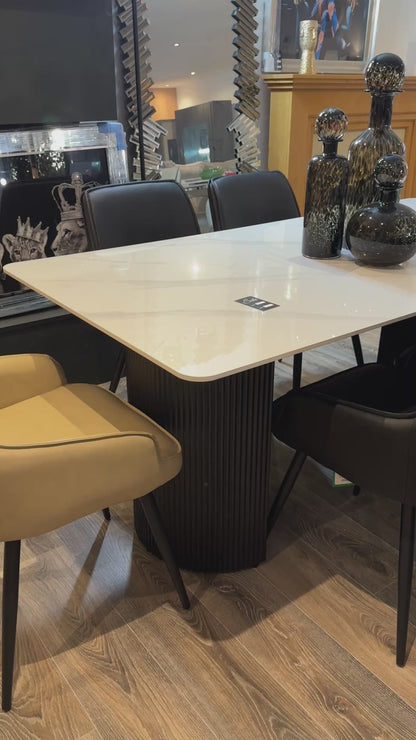 Misty White Sintered Stone Dining Table