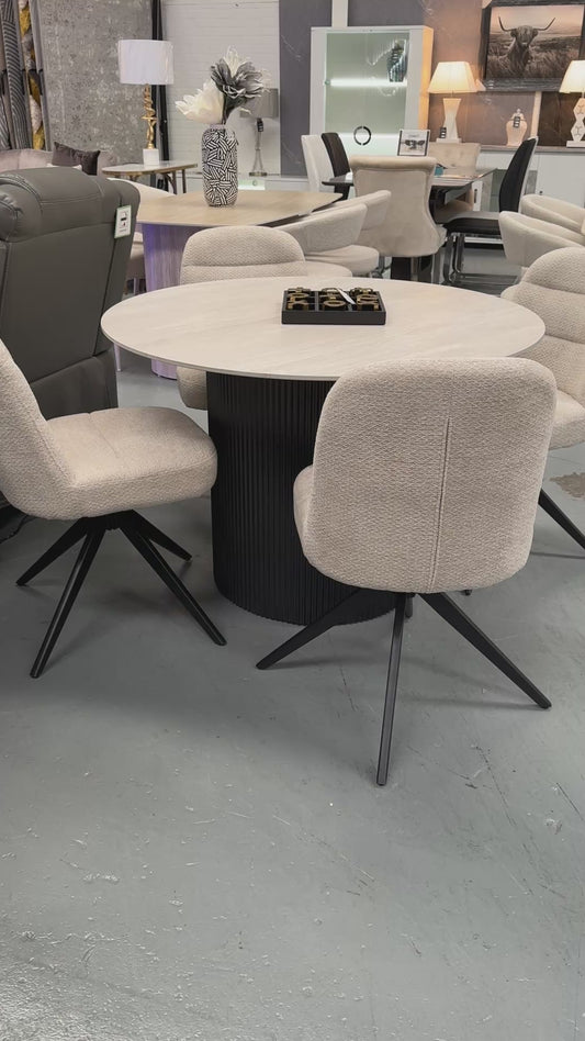 Ruby Black & Grey Ceramic Dining Table