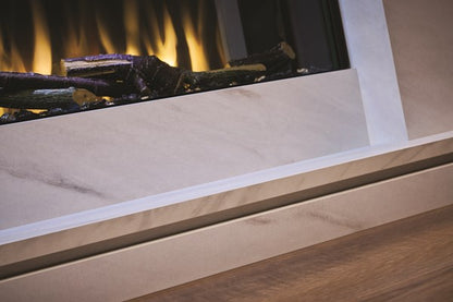 Romeo Italian Electric White Laminated Fireplace