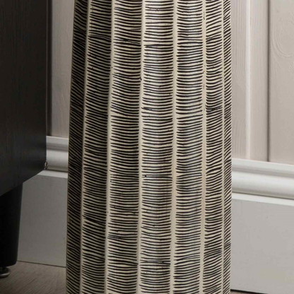 Black and White Lines Polyresin Vase